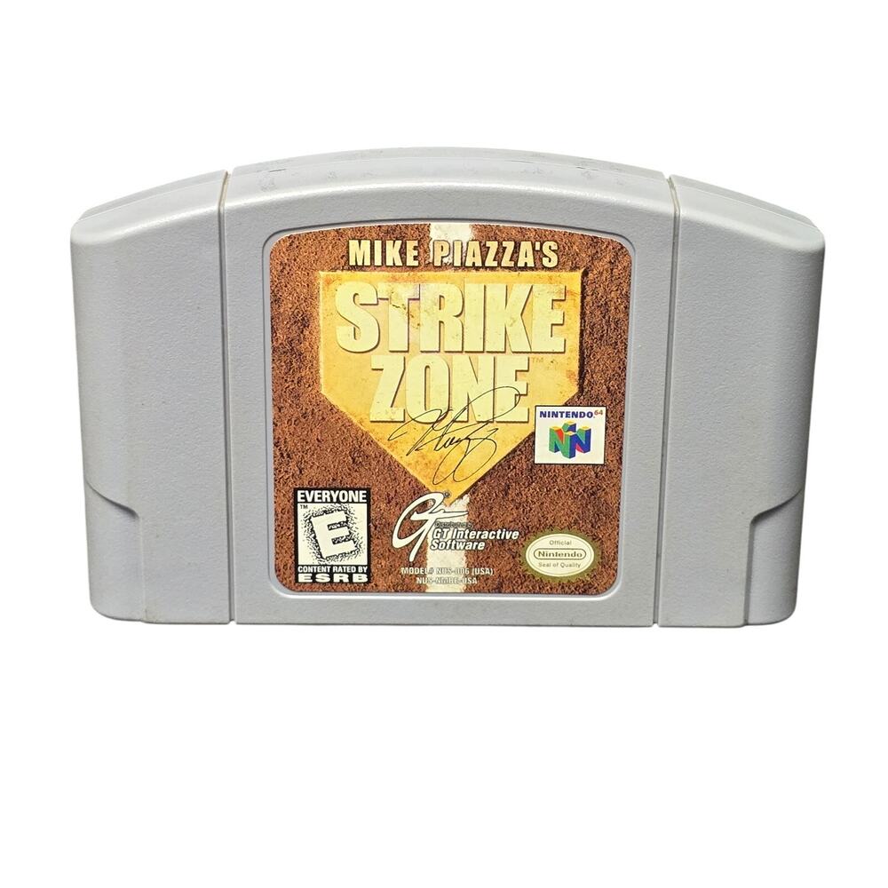 Mike Piazza's Strike Zone Nintendo Game N64 Gaming Cartridge MLB Video Game